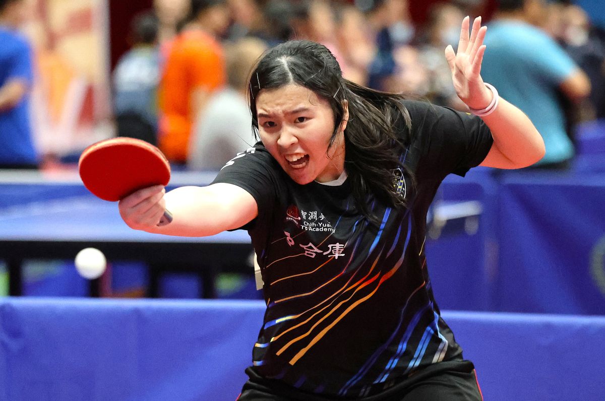 高雄鼓山附中洪苡茿以直落三在女15歲組封后。台灣體育總會桌球協會/提供