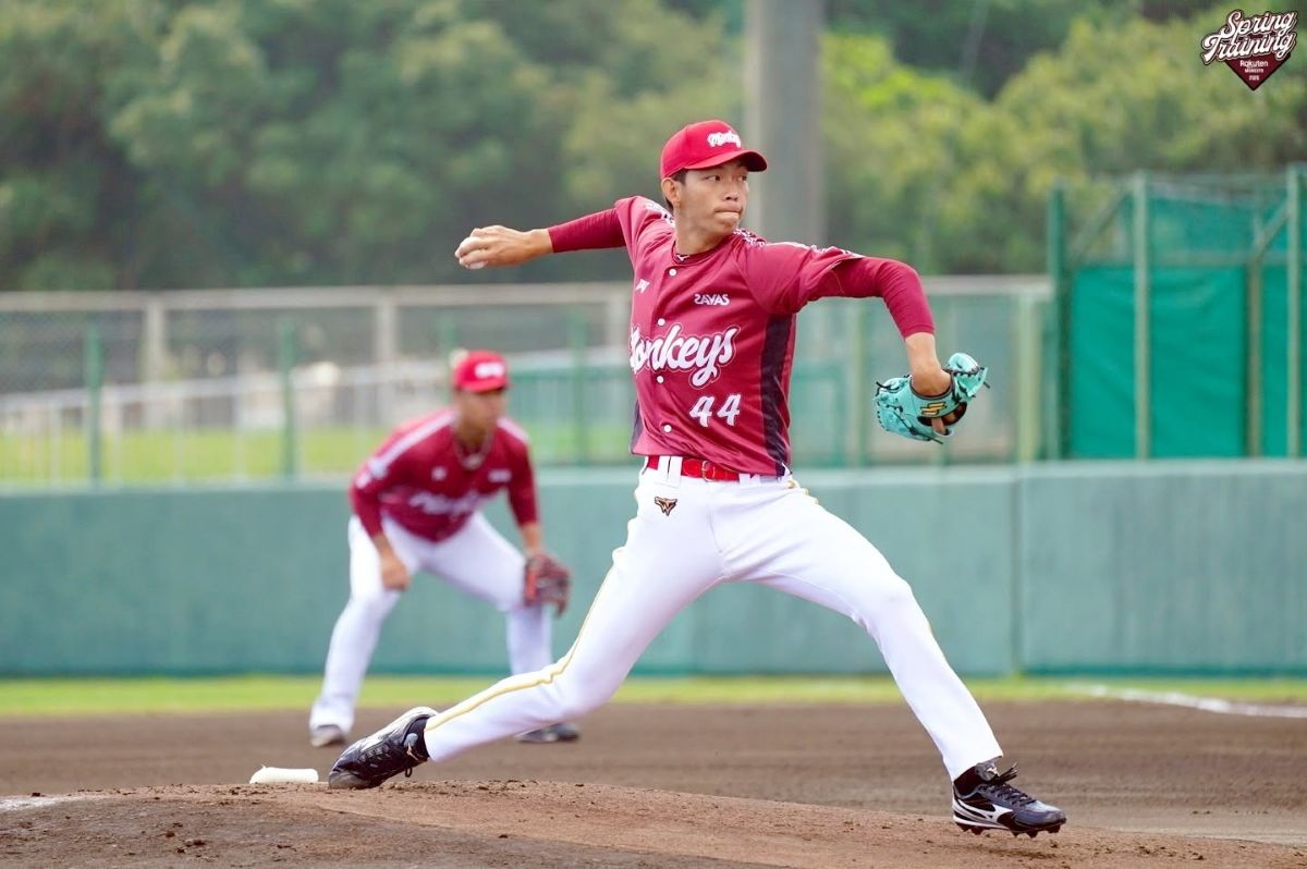 曾家輝戰績5勝1敗，防禦率2.90。法新社