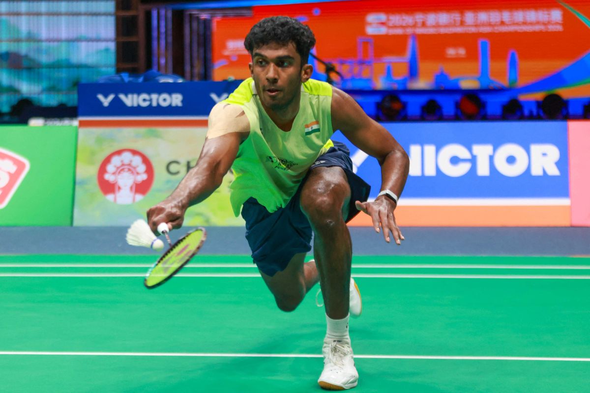 印度21歲小將謝提(Ayush Shetty)世錦賽首日就爆出大冷門。法新社