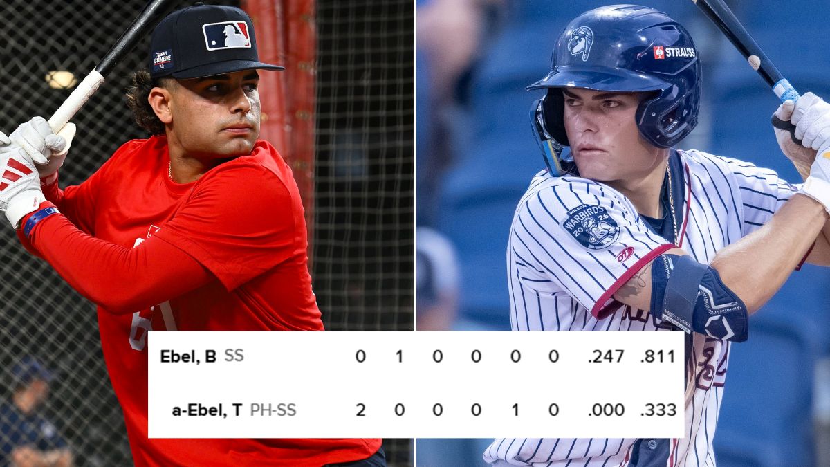 密爾瓦基釀酒人今年選進的新秀特雷伊（Trey Ebel），今天在1A的比賽接替哥哥布雷迪（Brady Ebel）上場代打。摘自MLB推特