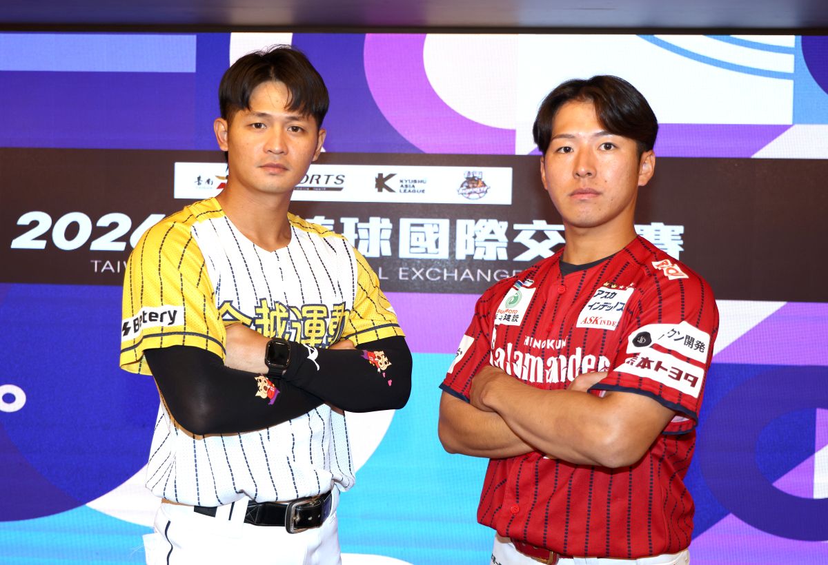 明日對戰兩隊隊長全越劉鎰嘉(左)與日本九州聯隊隊長中庭永勝。大會提供