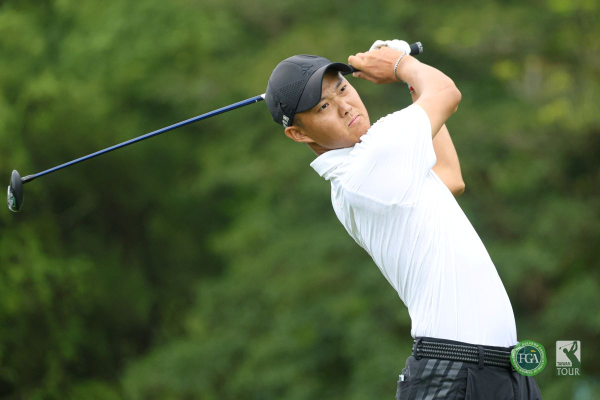 沈威成以三回合198桿-18暫並列第一。Tpga/林聖凱攝
