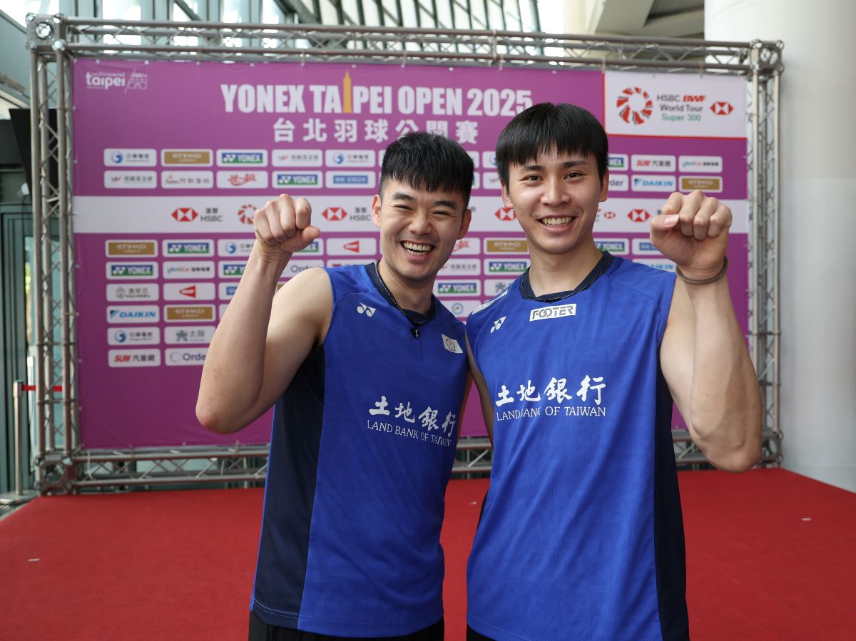 王齊麟(左)/邱相傑組合意外於男雙首輪出局。資料照片