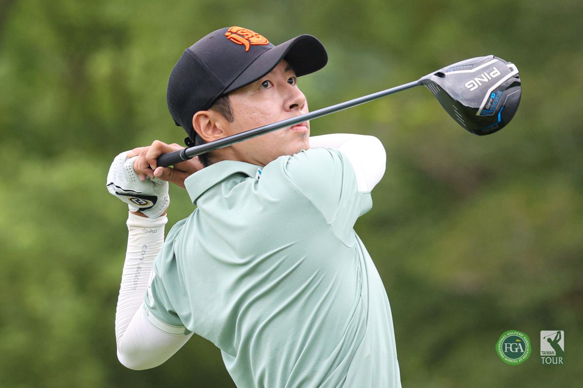 謝霆葳以三回合200桿-16暫並列第三。Tpga/林聖凱攝