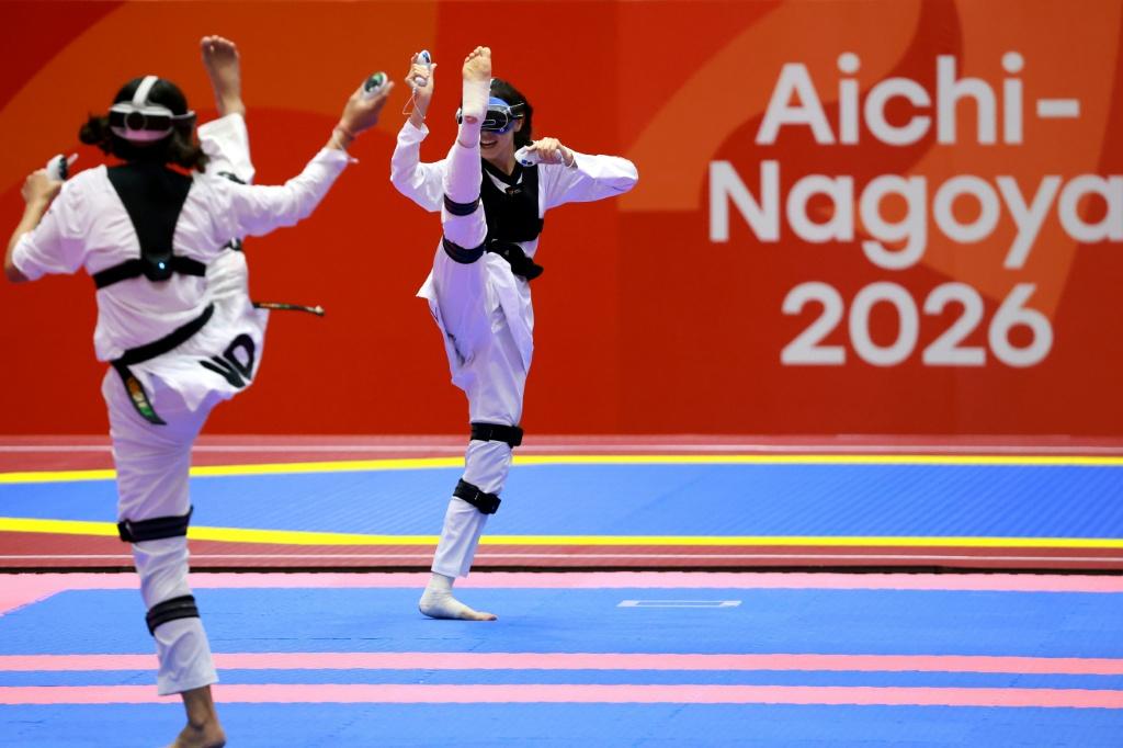 虛擬跆拳道(Virtual taekwondo)首度在亞運登場。法新社