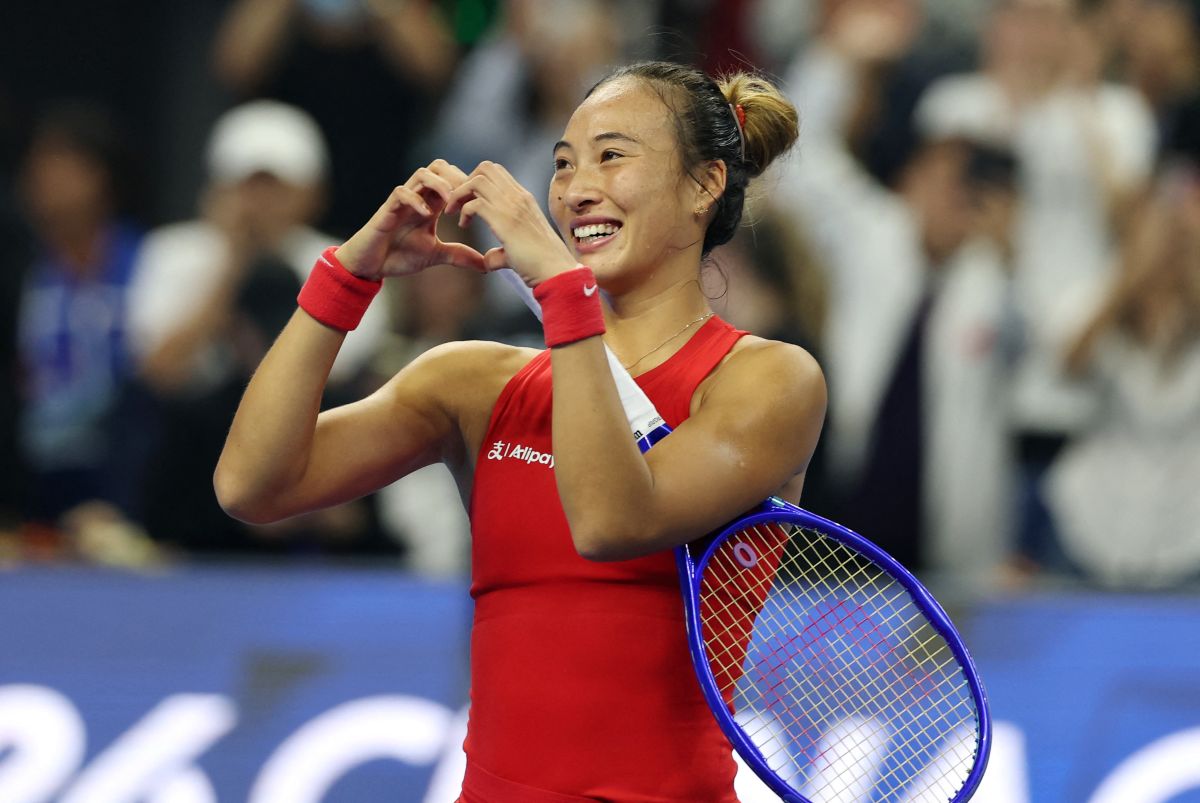 奧運金牌鄭欽文今在中國網球公開賽奪下生涯首座WTA 1000等級冠軍。法新社