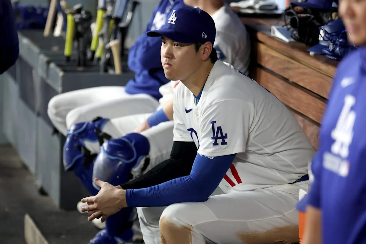 大谷翔平狀態持續低迷。法新社