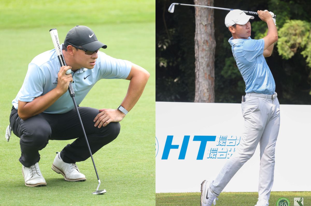 林遠惟(右)、李政遠69桿暫並居領先。大會提供