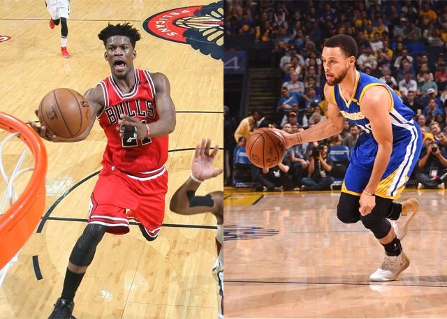 巴特勒(左)與柯瑞分別當選上周東西區最佳球員。摘自NBA官網