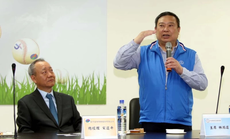 中華奧會主席林鴻道致詞。林嘉欣／攝影
