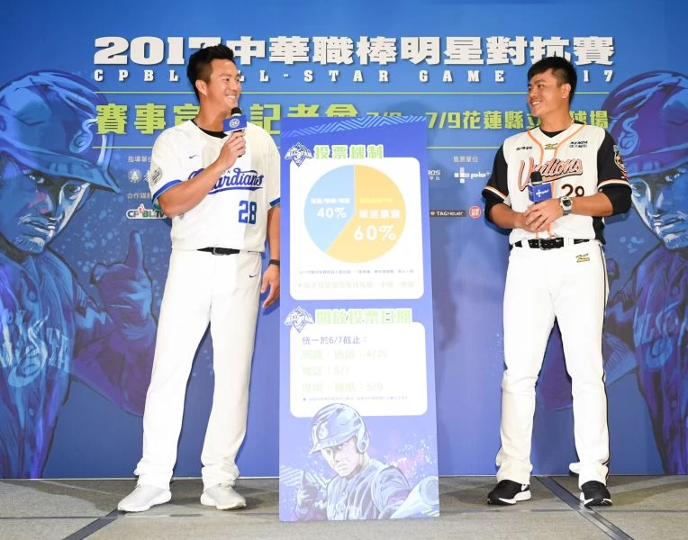 2017中職明星對抗賽今年新增開放球員、教練、棒球線媒體投票,盼為球迷帶來更精彩的賽事。圖/中華職棒提供