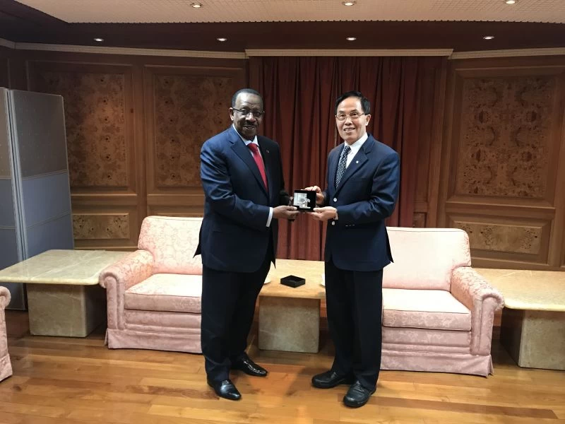 王水文副署長今天在中華民國田徑協會秘書長王景成陪同下接見了亞洲田徑總會主席達蘭將軍。圖/田徑協會提供