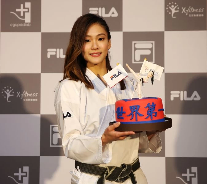 空手道甜心文姿云登上世界第一。李天助攝