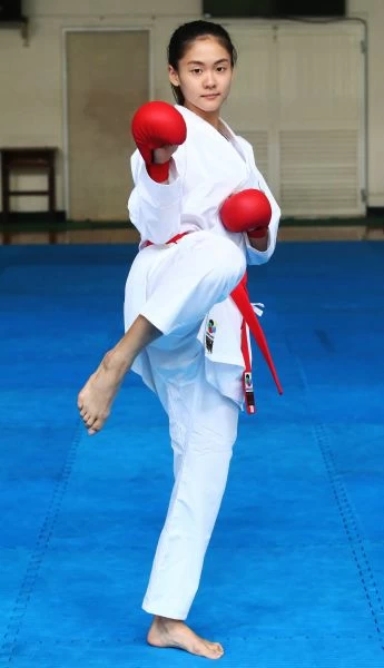 空手道女戰神文姿云在全大運三連霸。李天助攝