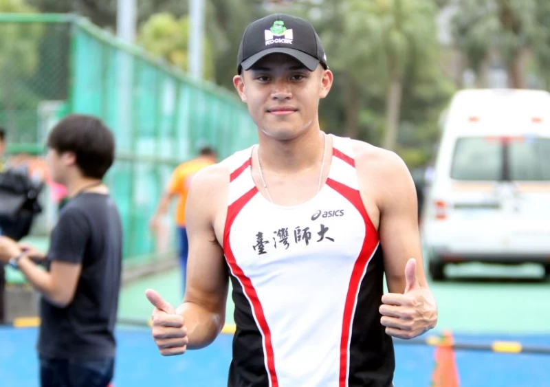 台師大楊尉廷是阿美族戰士。林嘉欣/攝影。