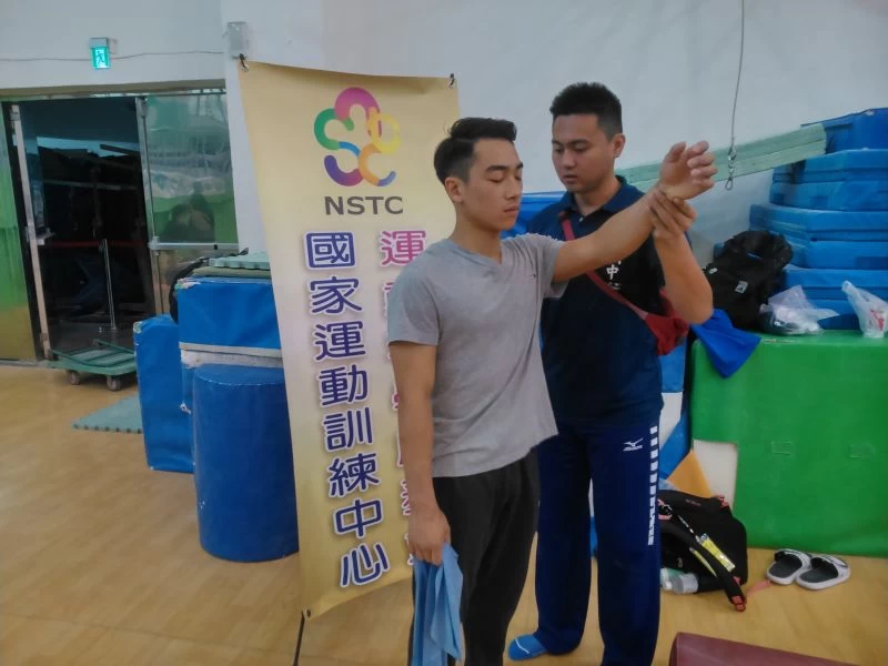 國訓中心運科團隊進駐全大運場邊服務。圖/國訓提供