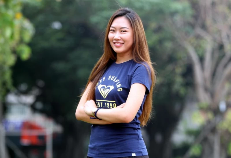 張伯瑜曾是亞青和世青女排國手。林嘉欣／攝影。