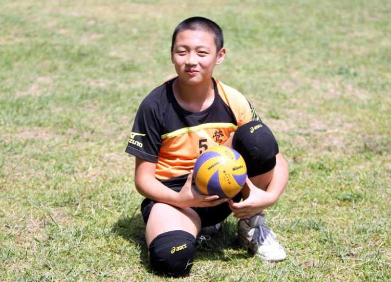 林育豪的兒子林立森也愛打排球。林嘉欣/攝影。