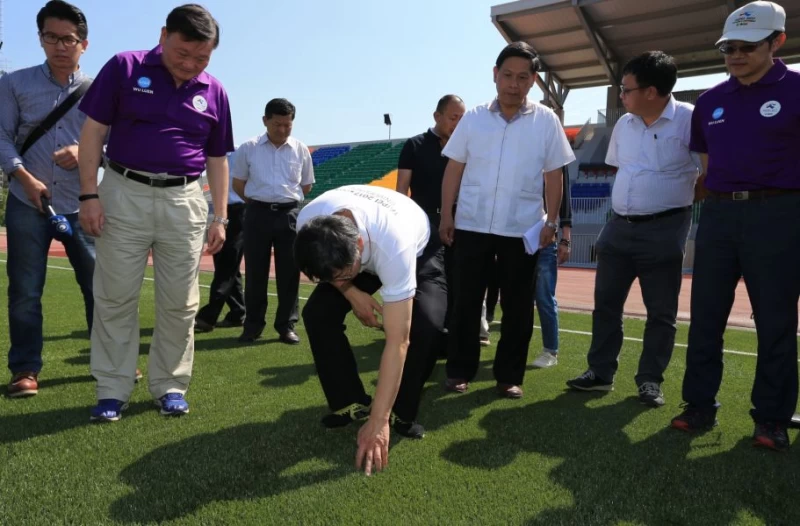 市長柯文哲訪視新竹縣市場館。世大運提供