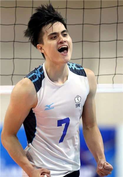 劉鴻敏打出好球後握拳歡呼。圖／FIVB。