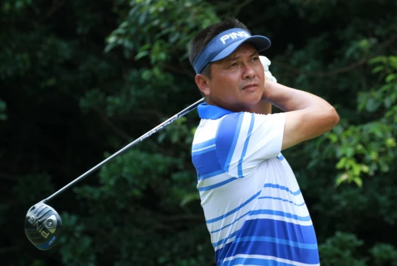 林文科首輪以66桿(-6)暫列第一。圖/TPGA大會提供(鍾豐榮攝)