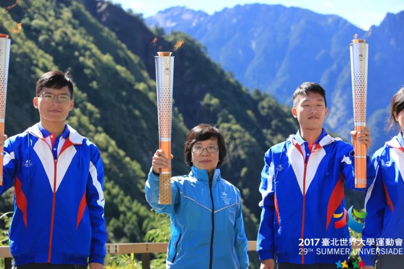 台北世大運聖火從玉山開始。台北世大運執委會提供
