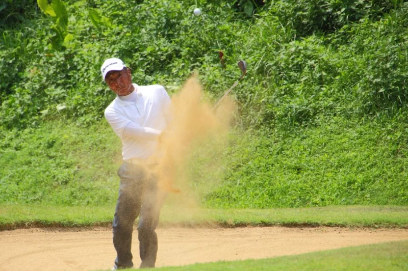 呂文德今天獵一鷹抓四鳥，打出66桿，以兩回合134桿奪冠。