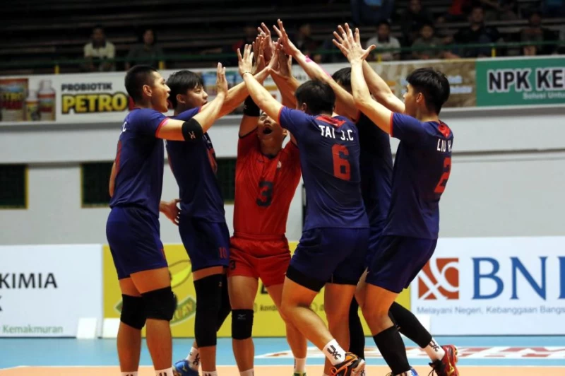 中華男排3：1開心拿下亞錦賽史上對中國首勝。圖／AVC。
