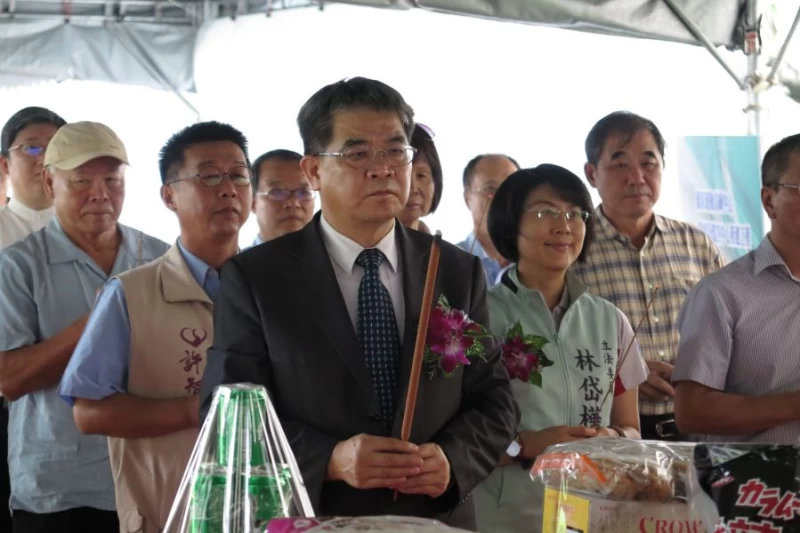 蔡清華董事長親臨主持國訓中心宿舍的動土典禮。圖/國訓提供