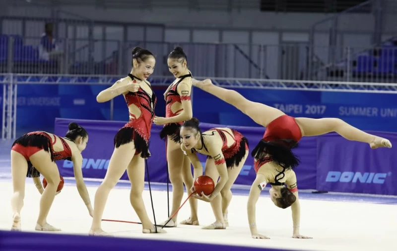 世大運韻律體操測試賽,奪下團體全能金牌的日本東京女子體育大學,也將參加臺北世大運。圖/大會提供