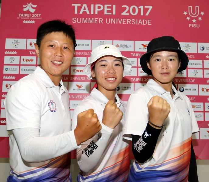 中華女子隊在反曲弓團體賽排第二。