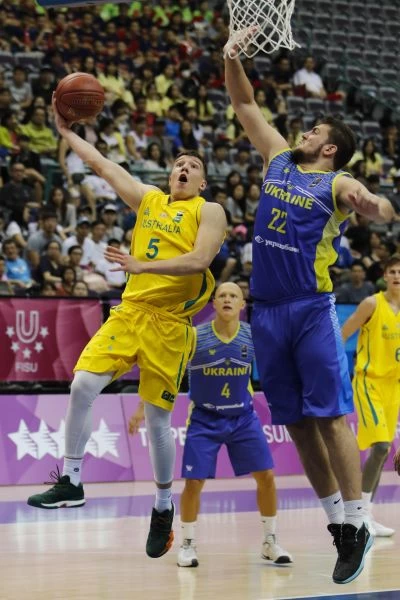 臺北世大運男籃賽,澳洲VASILJEVIC_Dejan收下全場最高的28分。圖/台北世大運執委會提供