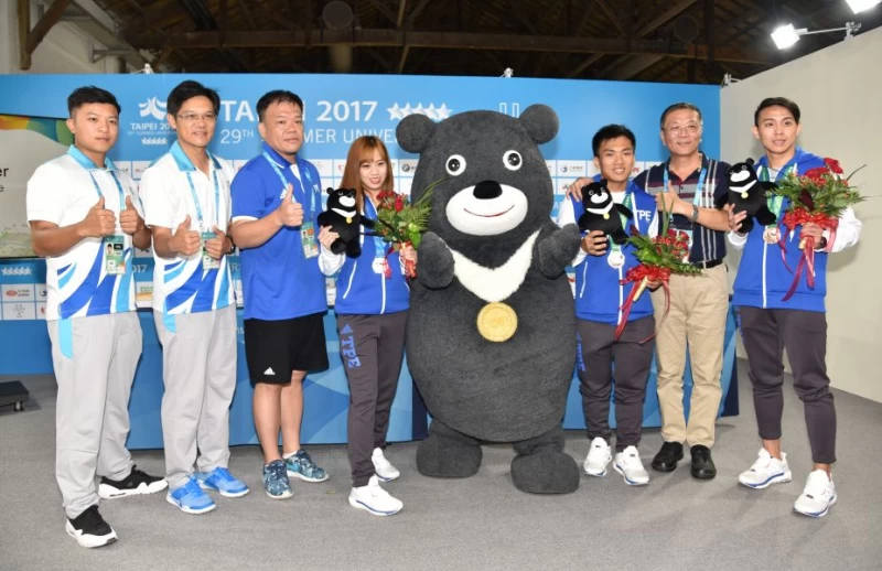 體育署長呼籲民眾踴躍進場為中華隊加油。台北世大運組委會提供