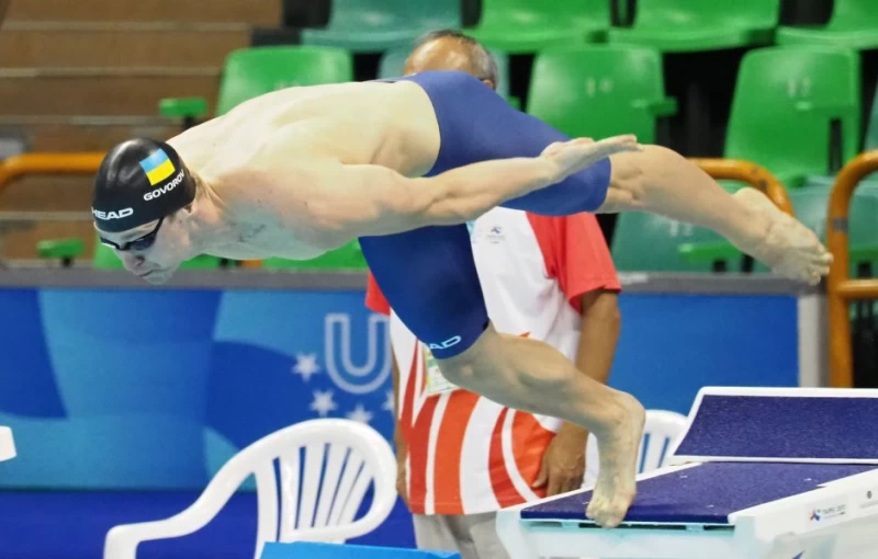 歐洲蝶式王子烏克蘭選手Govorov_Andrii。圖/台北世大運組委會提供