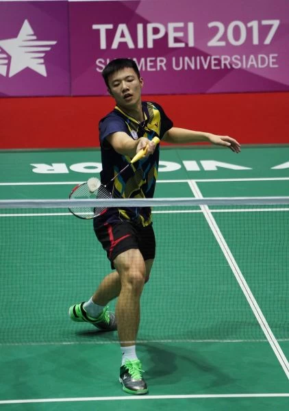 台灣男單王子維艱苦取勝／李天助攝