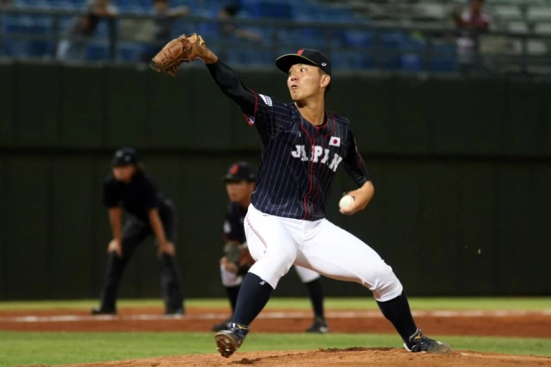 日本先發投手伊藤正史主投五局僅失一分，助日本隊登分組第一。圖/2017世大運組委會提供