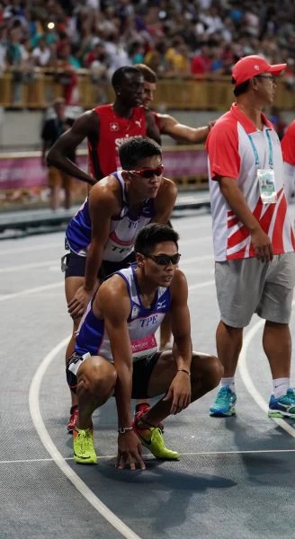 4X400公尺接力中華隊因為違規遭到取消資格。圖/李天助攝