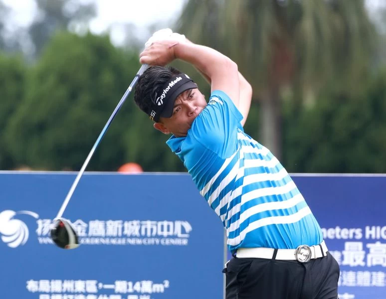 第三回合結束洪健堯(-11)暫列第三。圖/大會提供(鍾豐榮攝影)