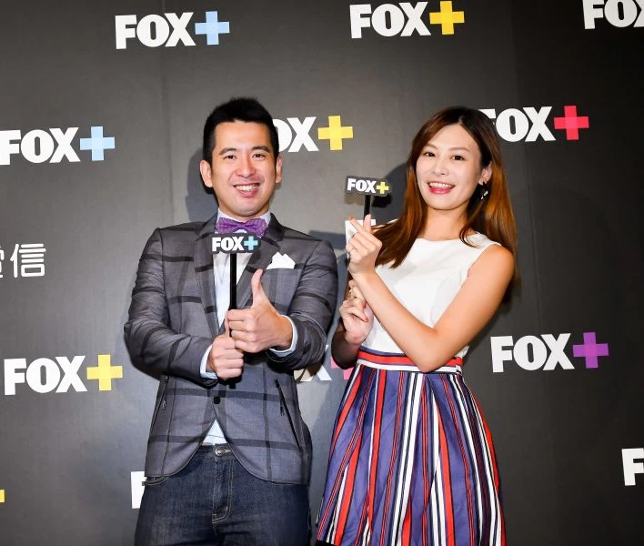 ＦＯＸ體育家族世界體育中心主播陳宏宜與詹可旬。Fox提供