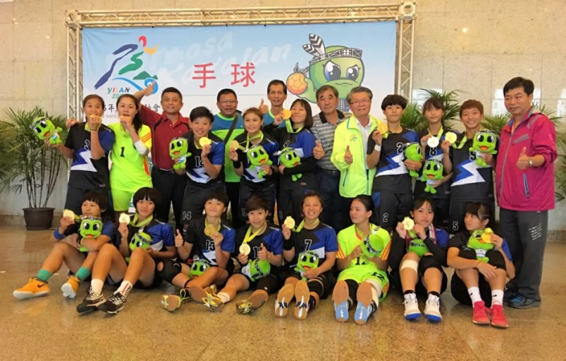 106年全運會手球賽,高雄市在女子組成功完成連霸。圖/高雄市體育處提供