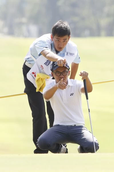范姜皓詮69桿(-3),目前並列第七。圖/大會提供(鍾豐榮丶葉勇宏攝影)