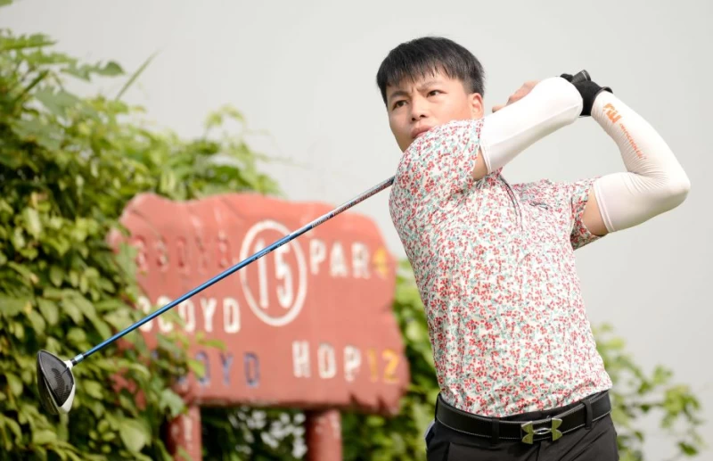 王子銘抓四鳥一柏忌(-3)暫居第三。圖/TPGA提供(陳宏佳攝)