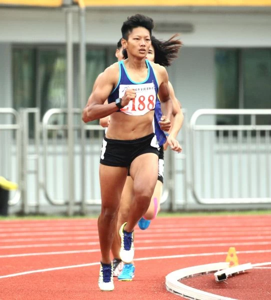 桃園市朱佳翎在全運女子七項全能五連霸。林嘉欣/攝影。