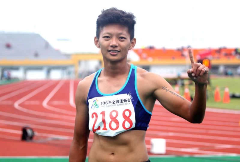 桃園市朱佳翎以5396分破大會佳績,在全運女子七項全能風光五連霸。林嘉欣/攝影。
