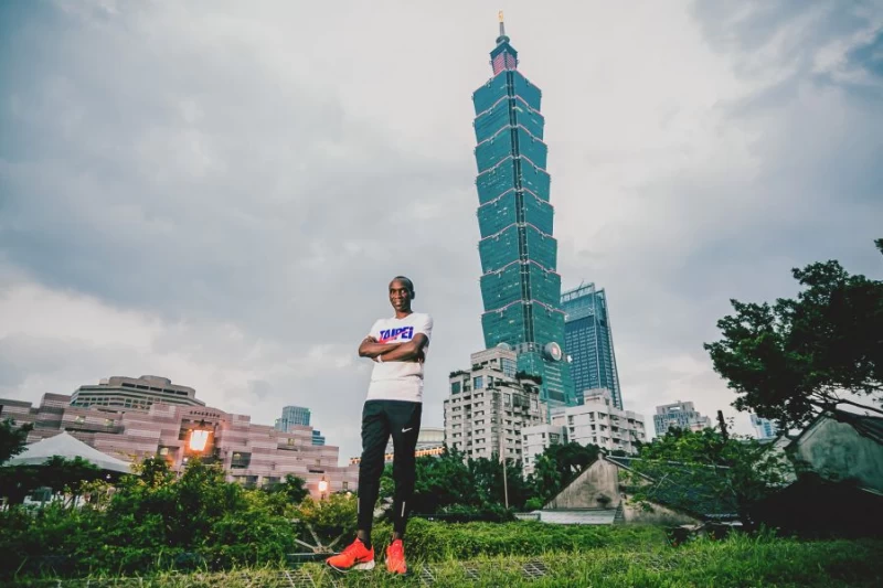 Eliud Kipchoge首度造訪臺北。圖/主辦單位提供