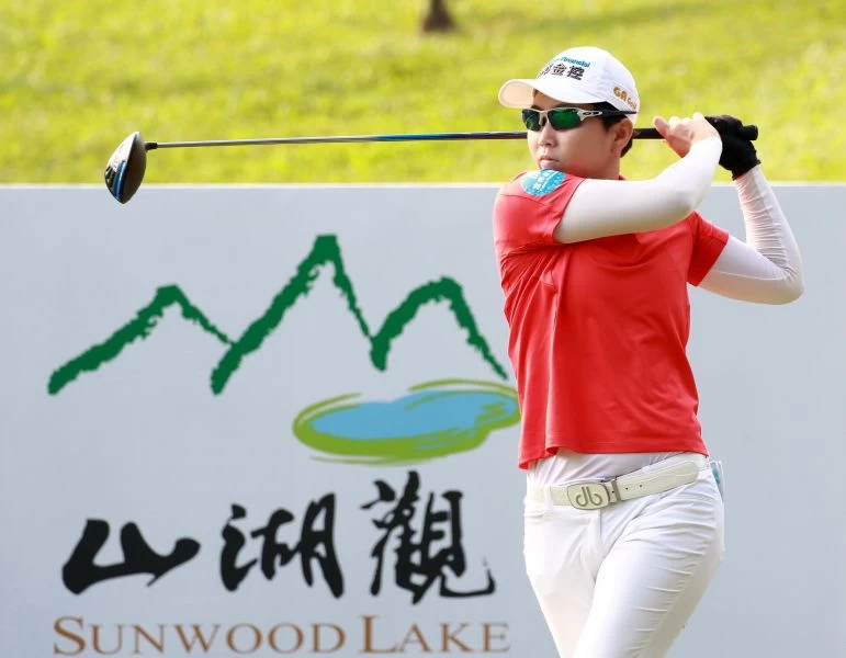 2017港都會女子公開賽第一回合陳宇茹68桿(-4)暫並列第三(鍾豐榮攝影)。