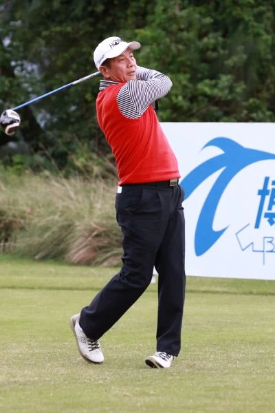 第一回合許添來69桿(-3)並列第一。圖/大會提供(鍾豐榮攝)