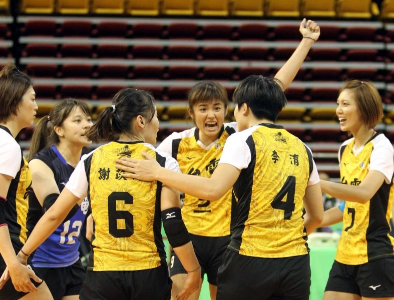 台電女排笑納企排例行賽第120勝！林嘉欣／攝影。
