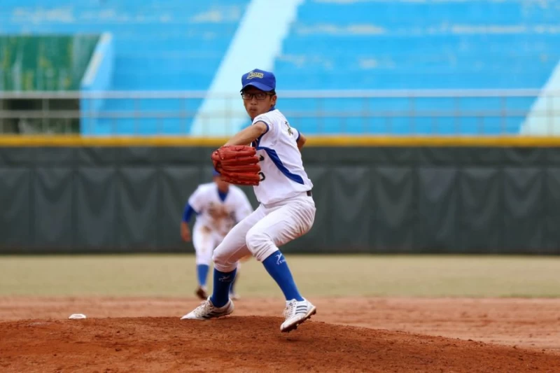 林家恩先發8局,僅被擊出2支安打、無失分、並送出7次三振。圖/學生棒聯提供