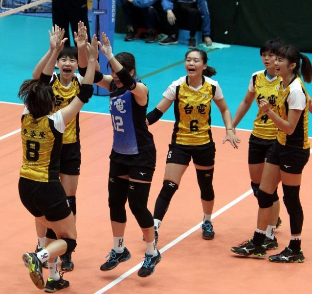 台電女排六連勝。林嘉欣／攝影。